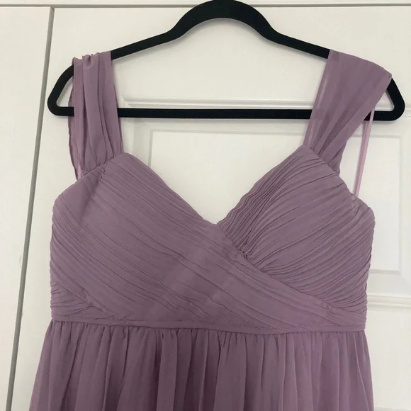 chinese dress ladies Lavender V-Neck Satin Tie Lace Overlay Maternity Maxi Dress – The Prissy  Pelican main image 1
